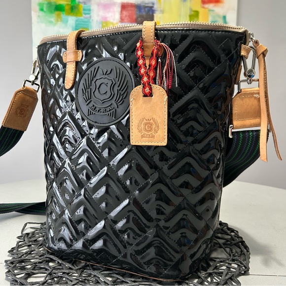 Consuela Inked Sling Quilted Patent Bag - Picture 2 of 11